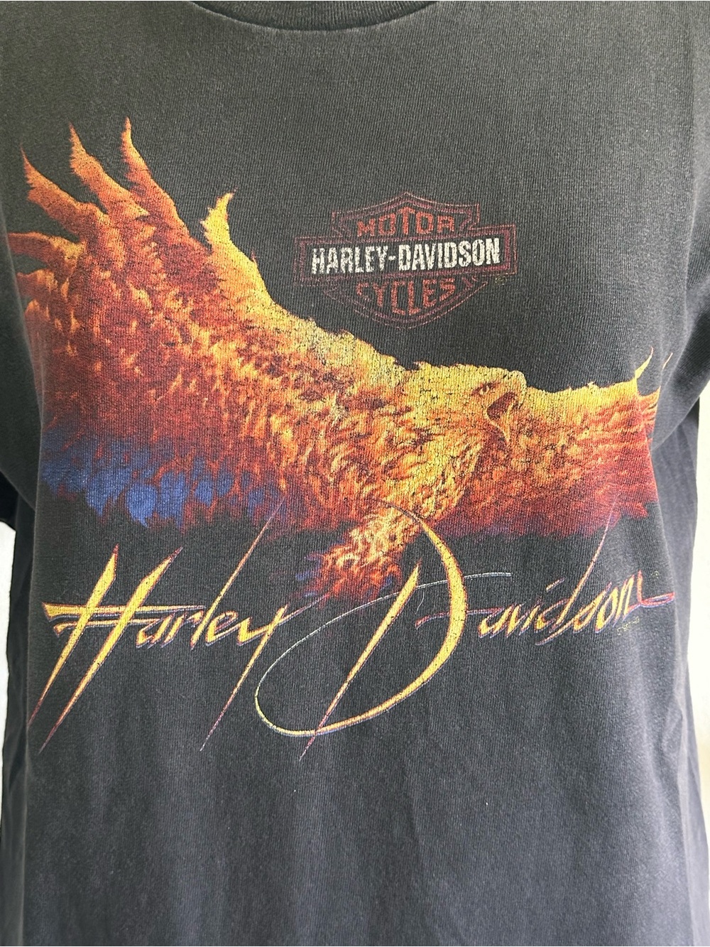 Vintage 1997 Harley Davidson Eagle Villa Park Chicago Biker T Shirt M